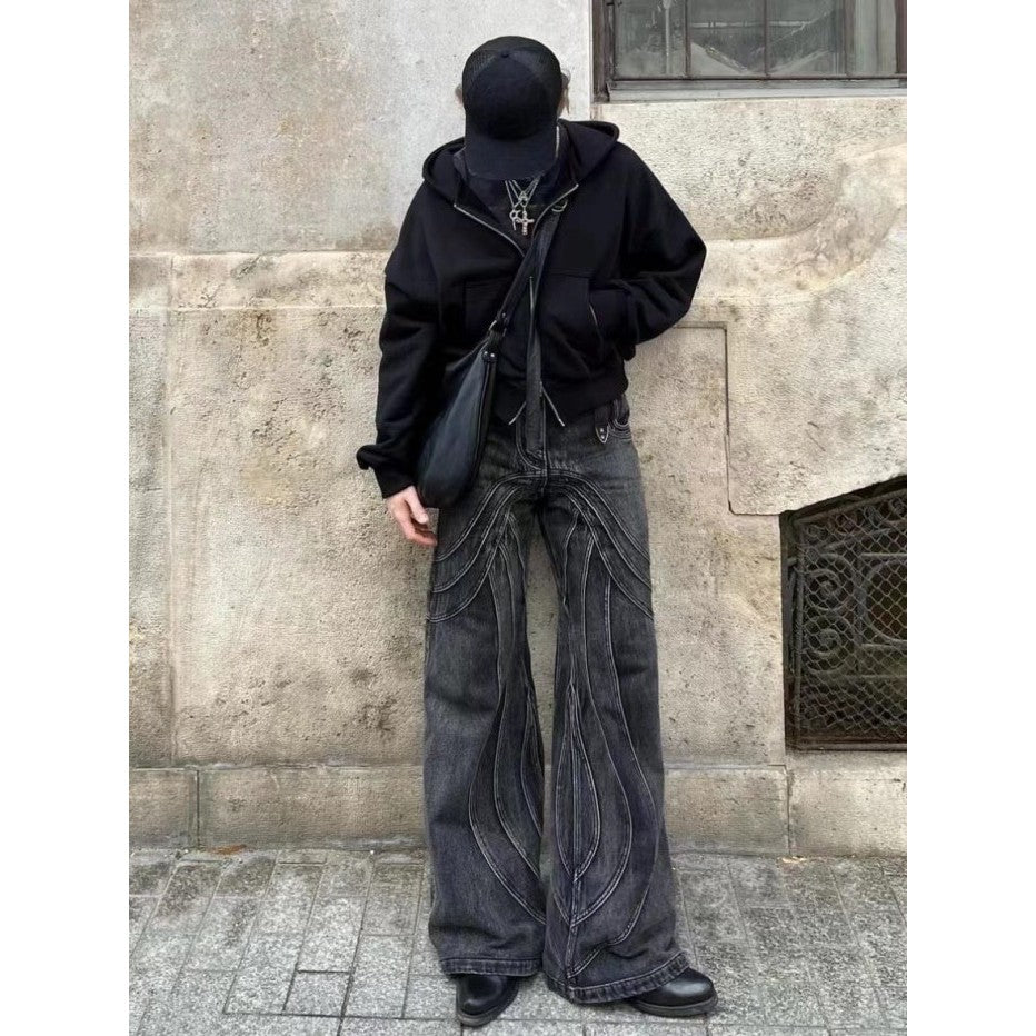 NO/FAITH STUDIOS - Heavy Wave Denim Used - Washed Black