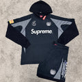 Supreme Hooded Soccer Jersey & Short - Black