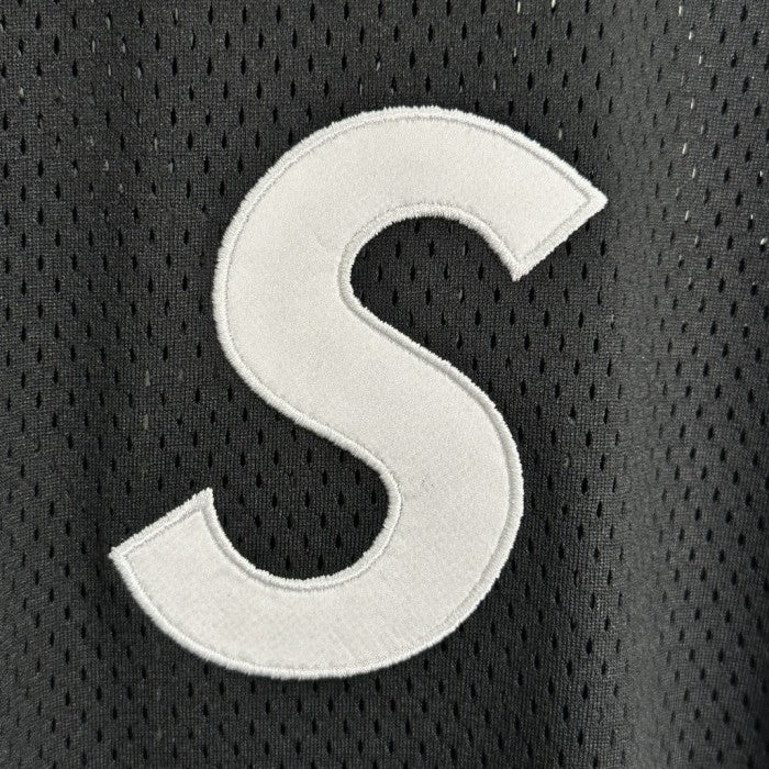 Supreme S Logo Baseball Henley - Black