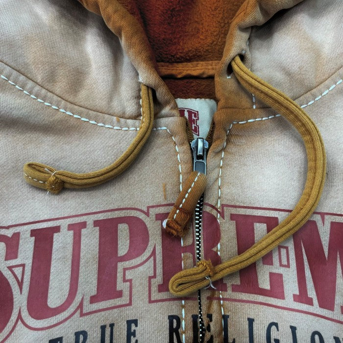 Supreme True Religion Zip Up Hooded Sweatshirt/ Hoodie - Dusty Orange - FW22