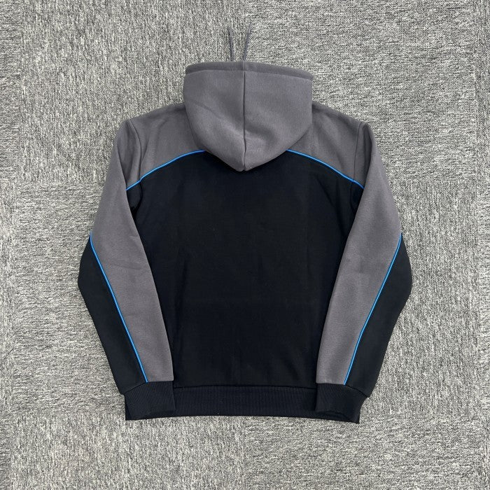Syna World Pipe Hoodie and Short Set - Black/Grey/Blue