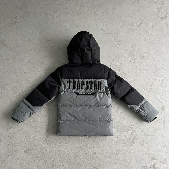 Trapstar Decoded Puffer Jacket (FW23) - Black/Grey