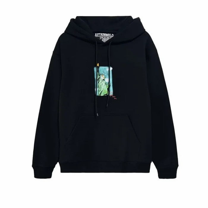 Travis Scott Astroworld Statue of Liberty Hoodie Black - FW18