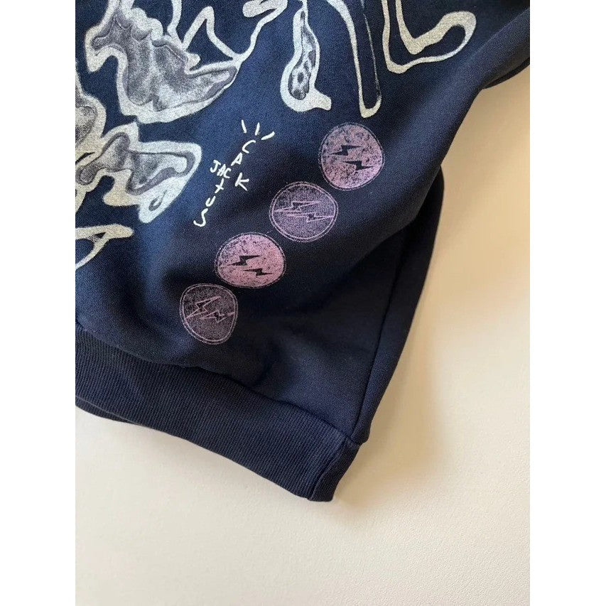 Travis Scott Cactus Jack Fragment Skeleton Graffiti Full Zip Hoodie