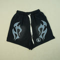 Hellstar Flame Shorts - Black/Grey