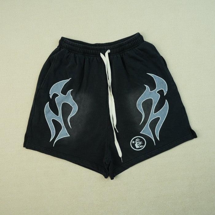Hellstar Flame Shorts - Black/Grey