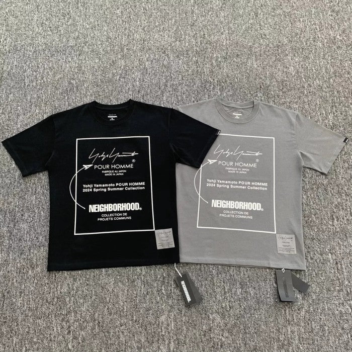NEIGHBORHOOD x Yohji Yamamoto Print Short Sleeve T-Shirt