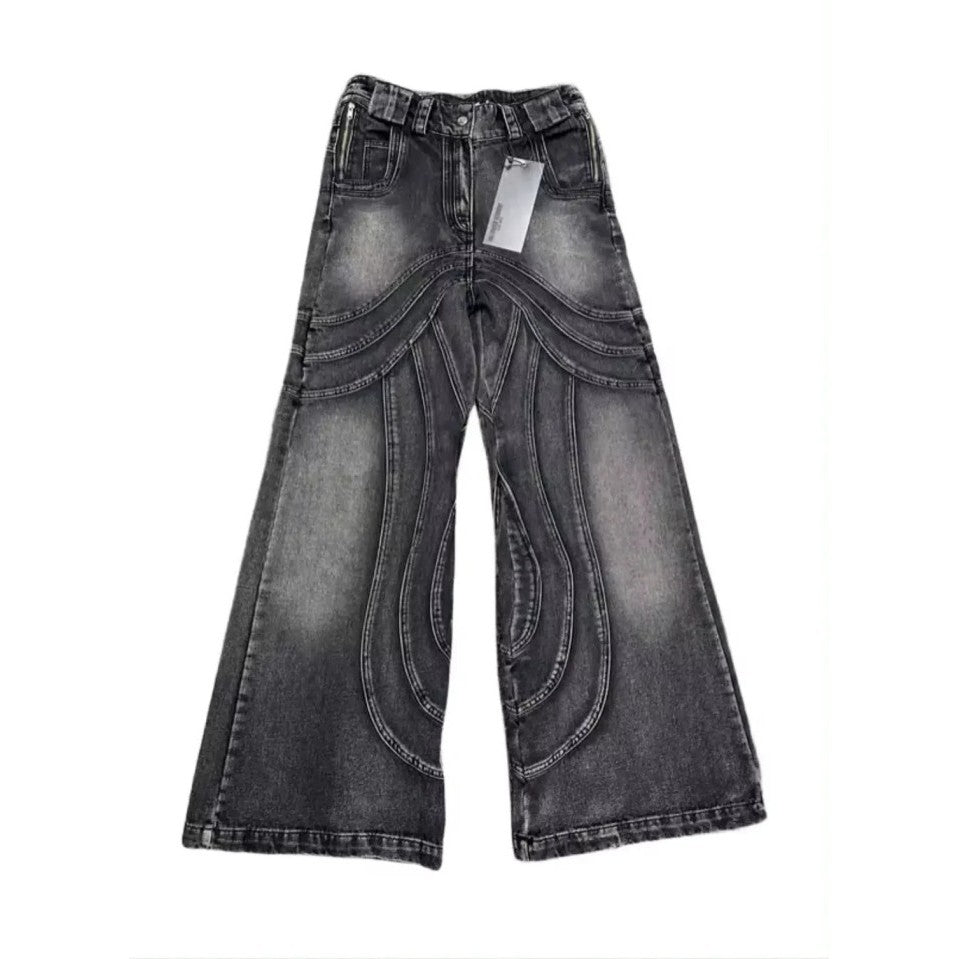 NO/FAITH STUDIOS - Heavy Wave Denim Used - Washed Black