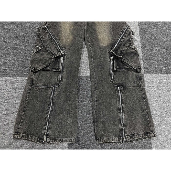 NO/FAITH STUDIOS - Heavy Denim Cargo - Washed Green