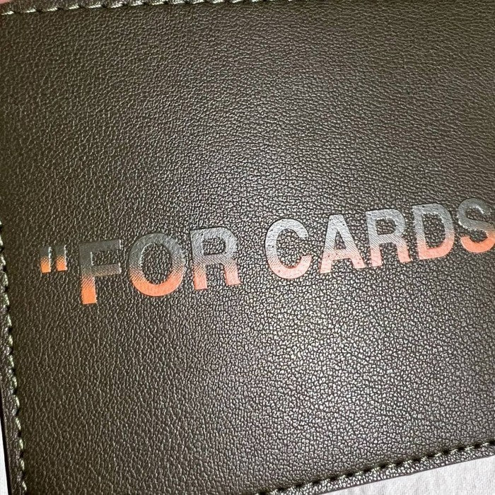Off-White - Quote 'For Cards' Card Case/ Holder/ Wallet - Gradient - Military/Orange