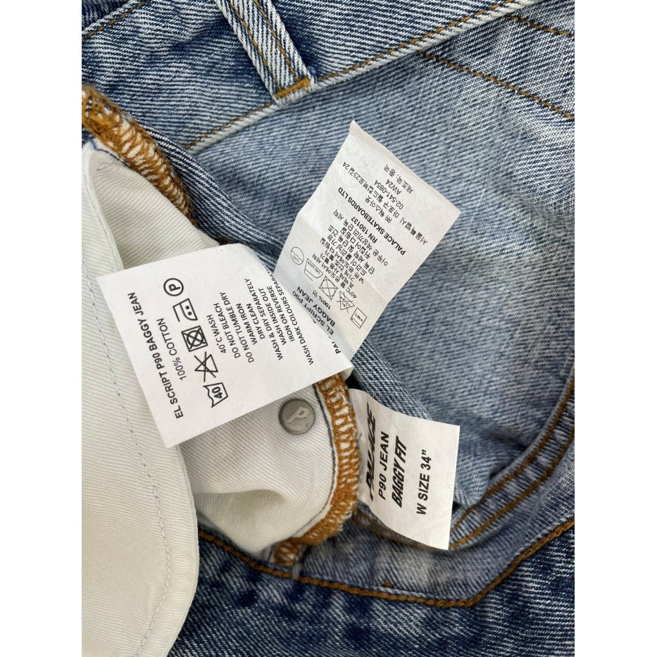 Palace El Script P90 Baggy Jean - Stone Wash