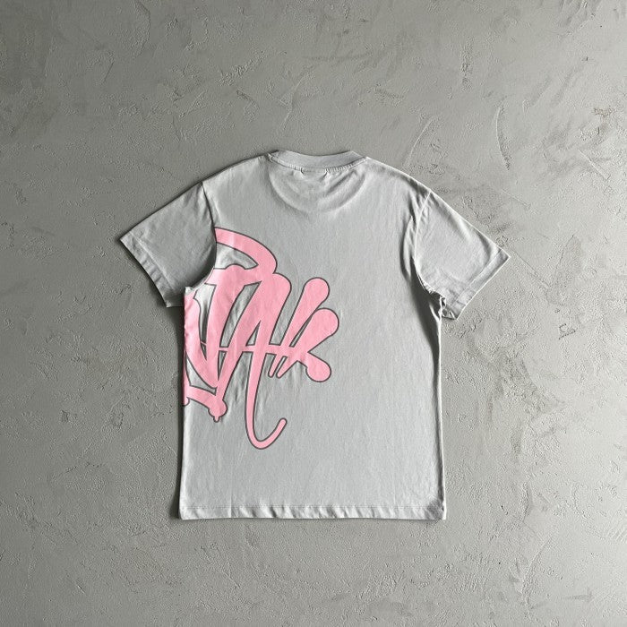 Syna World Syna Logo T-shirt & Short Set/ Suit - Grey/Pink