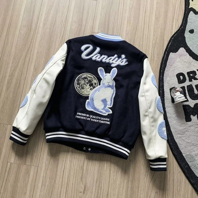 Vandy the Pink Year of Rabbit Varsity Jacket