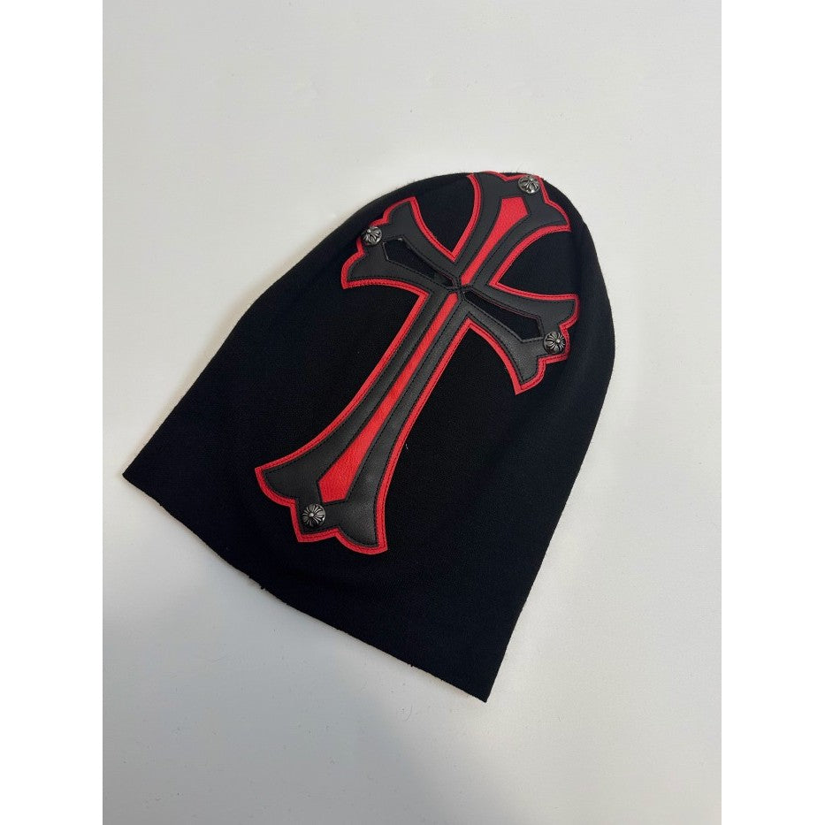 Chrome Hearts Leather Cross Cashmere Mask