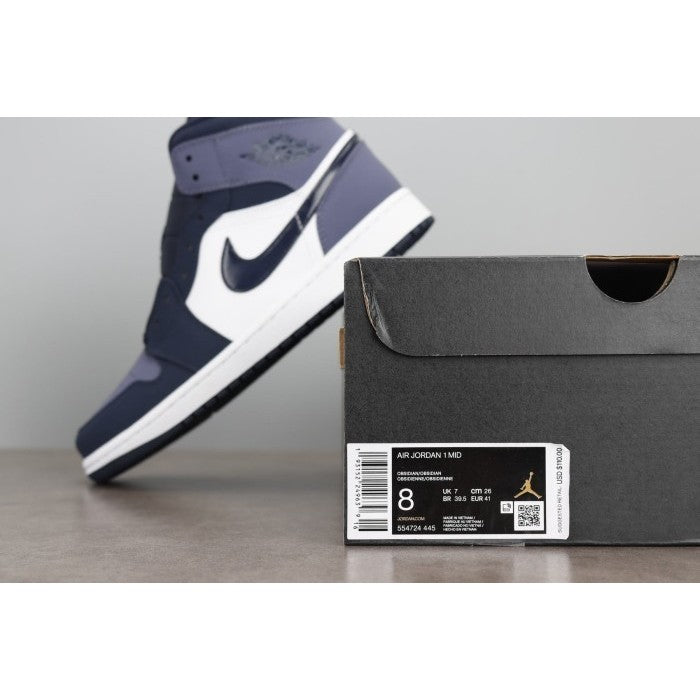 Air Jordan 1 Mid Obsidian Sanded Purple | 554724-445