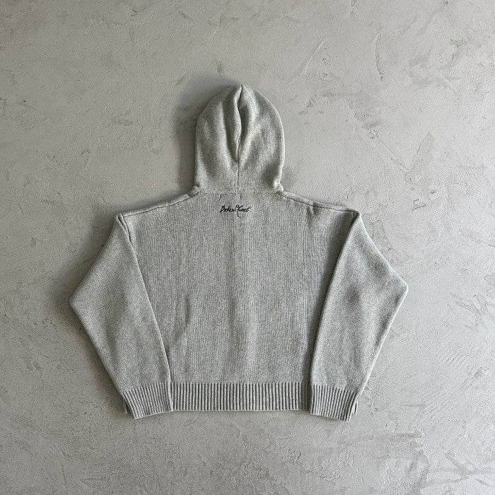 Broken Planet Sun Logo Knit Zip-up Hoodie - Heather Grey