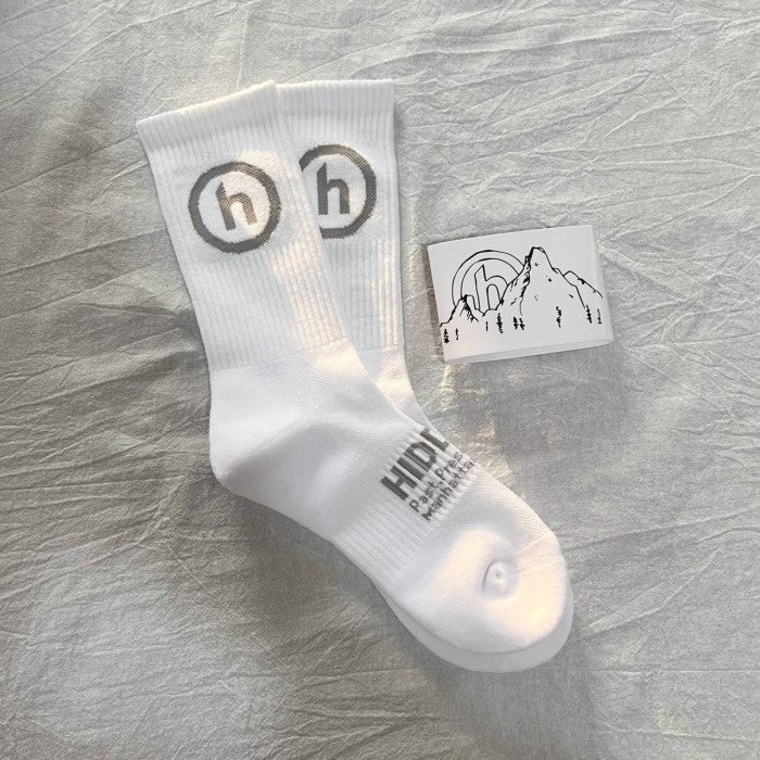 Hidden NY Crew Socks (Kaos Kaki) - White Grey