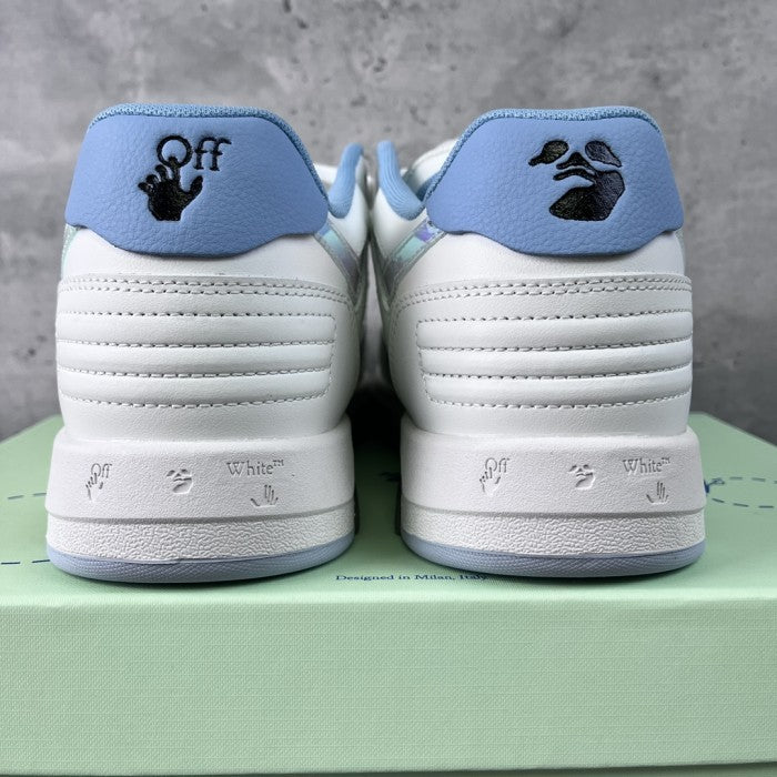OFF-WHITE Out Of Office 'OOO' Low Tops Sneakers - White Iridescent Blue