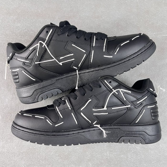 OFF-WHITE Out Of Office Sartorial Stitching Black Low Tops Sneakers