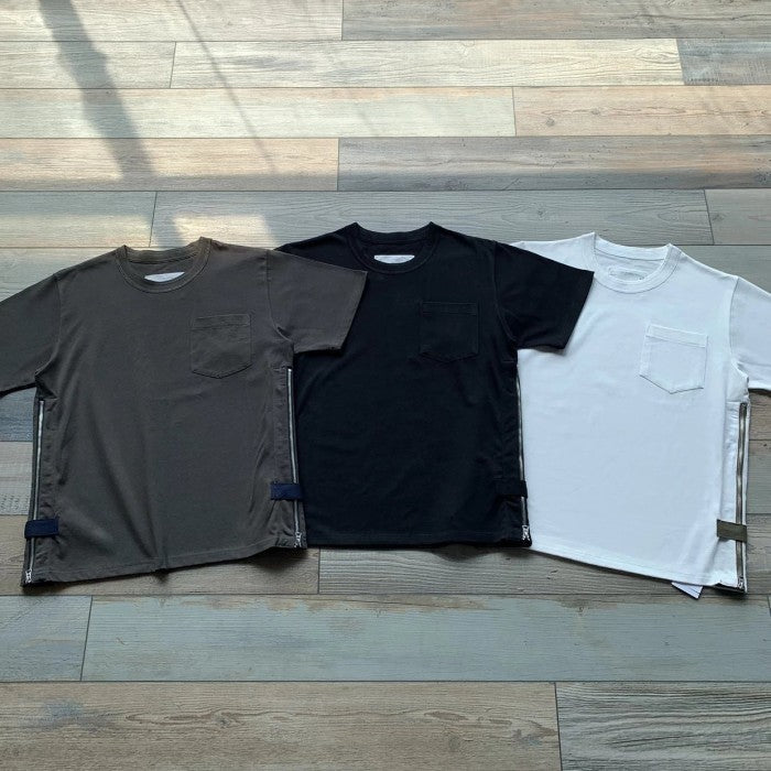 Sacai Cotton Jersey Tee - SS24 - Side Zipper