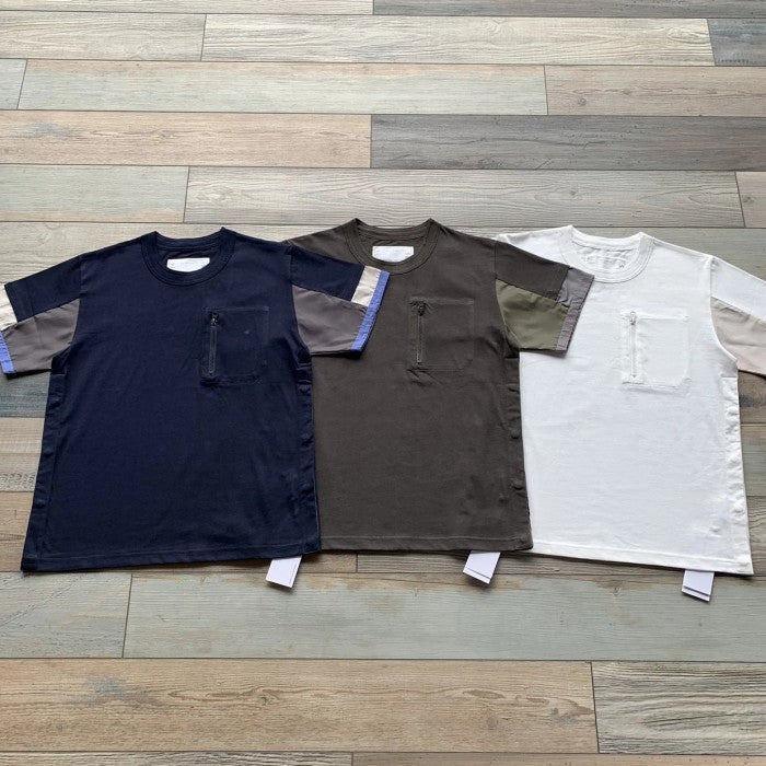 Sacai Cotton Jersey Tee - SS24 - Sleeve Color Block