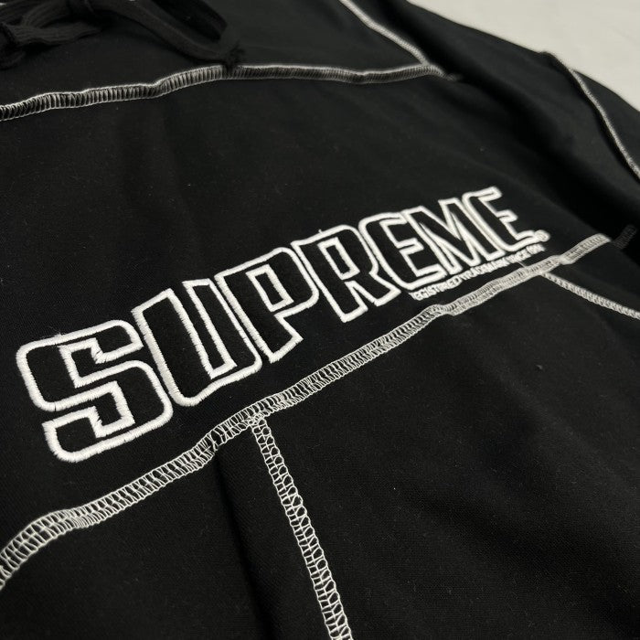 Supreme Coverstitch Hooded Sweatshirt / Hoodie - Black
