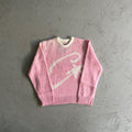 Corteiz C Star Mohair Knit Sweater - Pink
