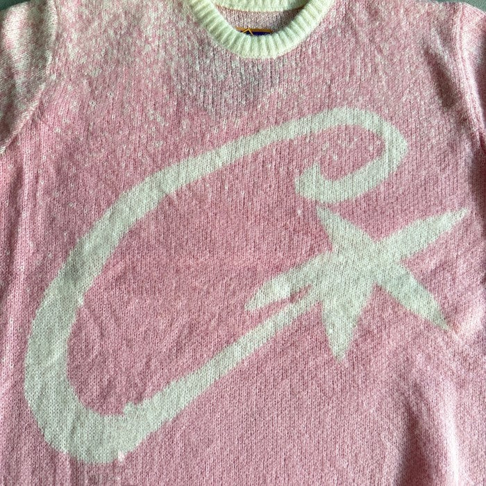 Corteiz C Star Mohair Knit Sweater - Pink