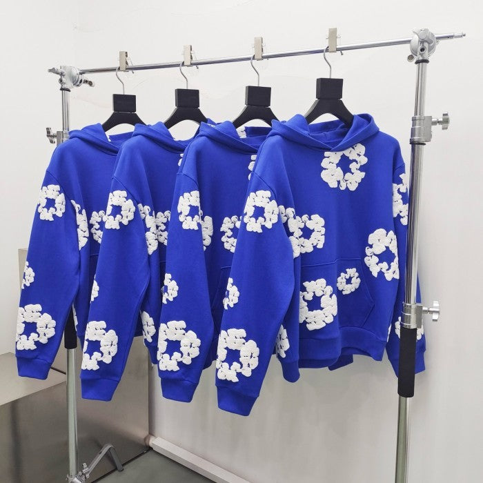 Denim Tears - The Cotton Wreath Blue Hoodie