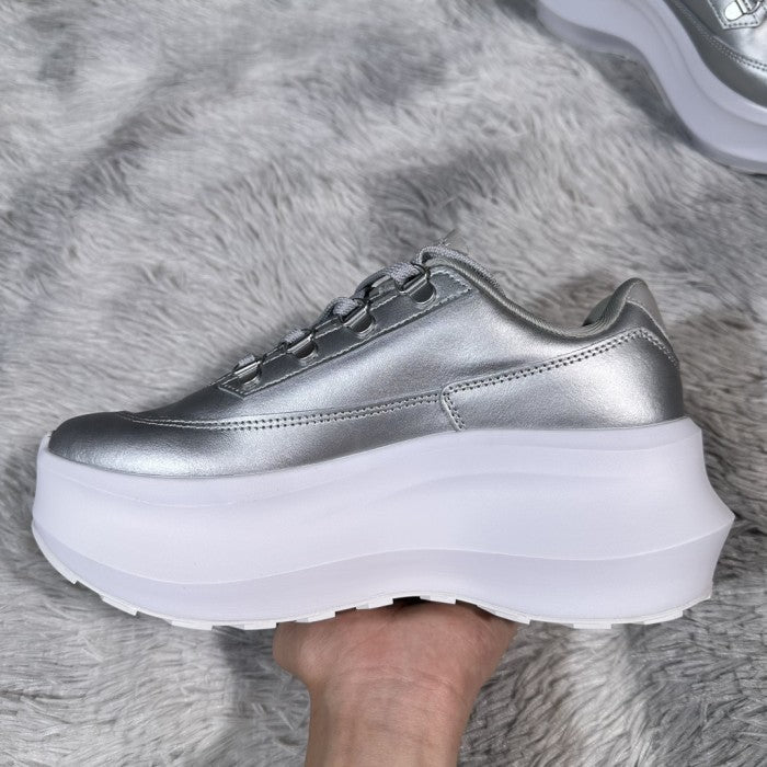 Comme des Garcons x Salomon SR811 Leather Platform - Silver