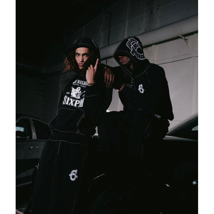 6PM x True Religion Icons Zip Hoodie - Black