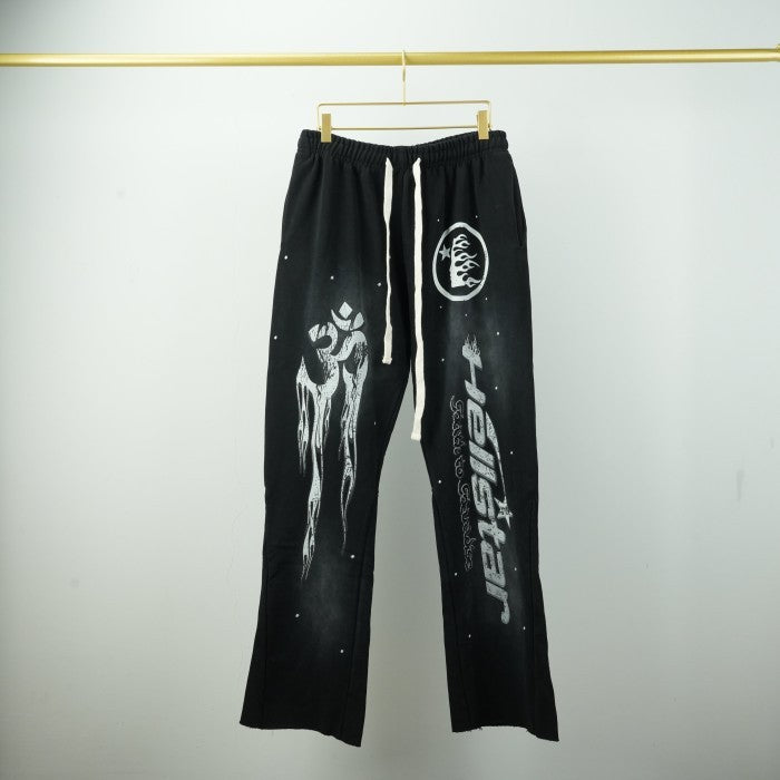 Hellstar Racer Flare Sweatpants - Vintage Black