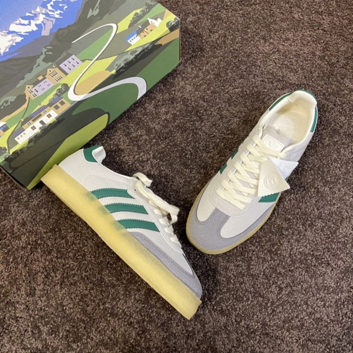 KITH Ronnie Fieg × Clarks × adidas Originals 8th Street Samba chalk White Green