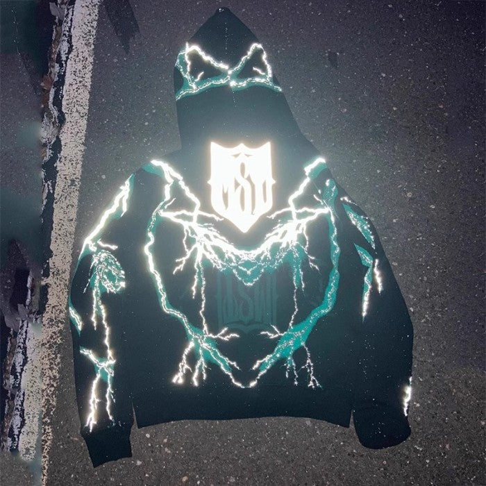 Missing Since Thursday 3M Reflective Lightning Hoodie