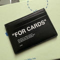 Off-White - 'For Cards' Card Holder/ Case/ Wallet (2 Slot)