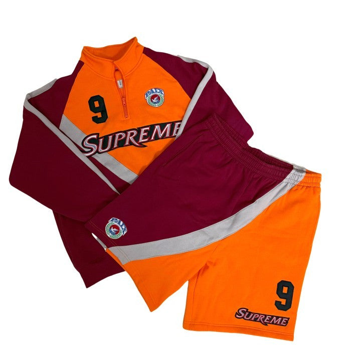 Supreme Equipe Half Zip - Sweatshirt/ Shorts/ Set - Dark Orange