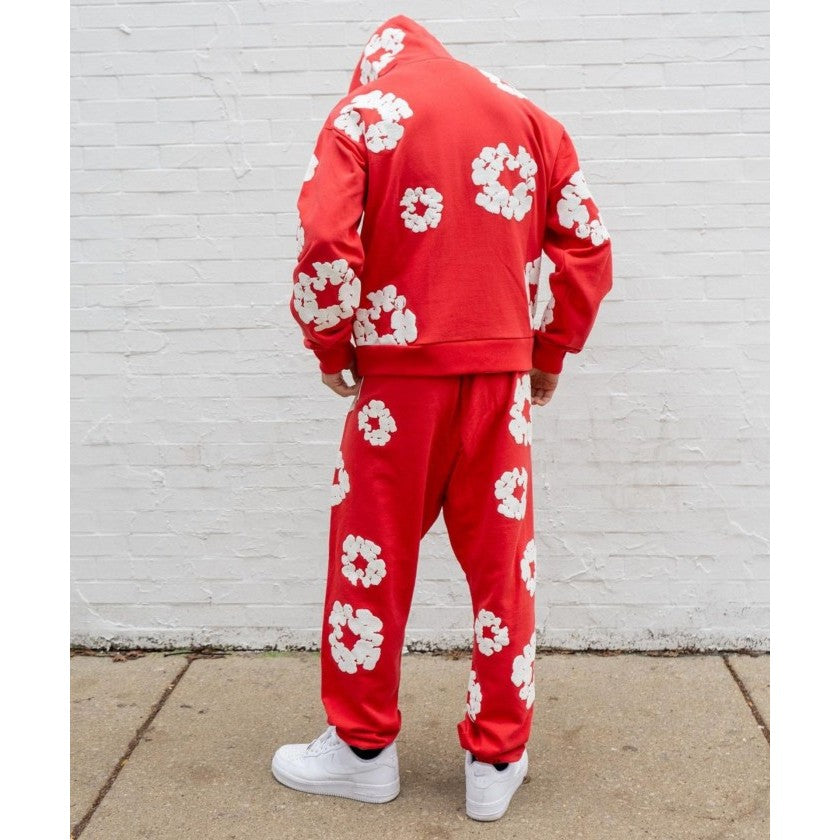 Denim Tears - The Cotton Wreath Red Hoodie