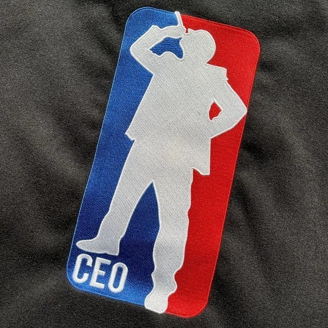 A Few Good Kids CEO Logo Baseball Varsity Black Jacket