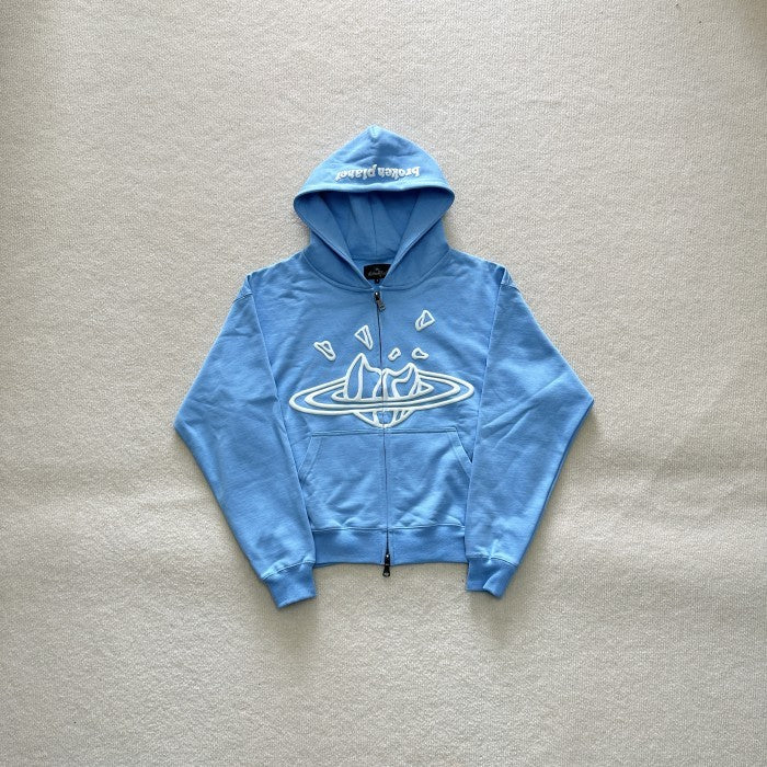 Broken Planet Zip-Up - Hoodie Sweatpants Set - Light Blue