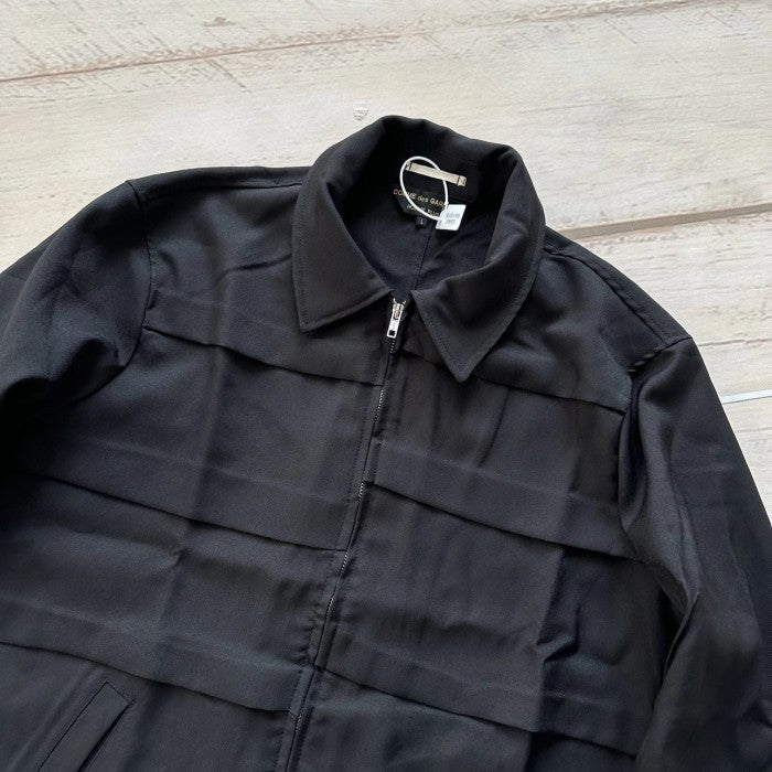 CDGS Homme Plus Garment Treated Layered Zip Jacket Black