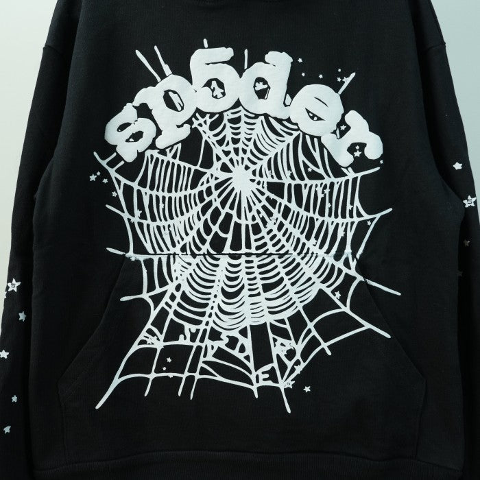 Sp5der OG Web Hoodie - Black