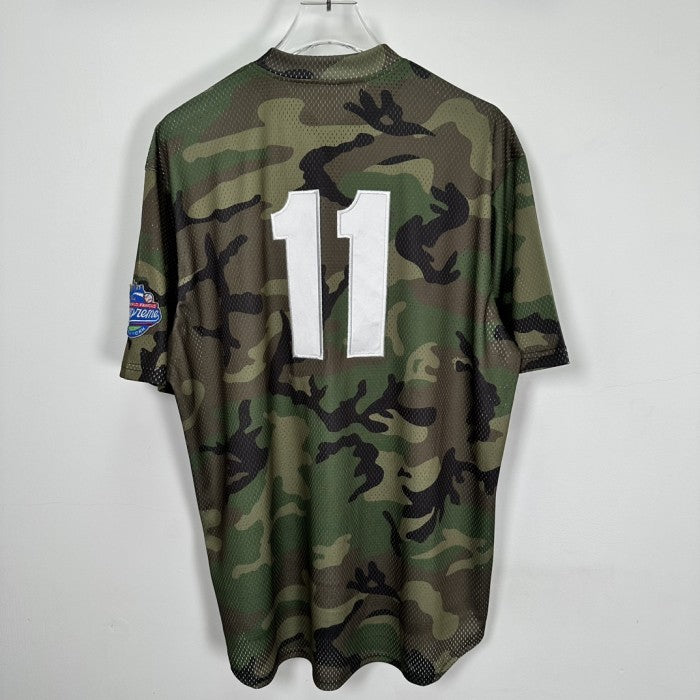 Supreme S Logo Baseball Henley - Woodland Camo