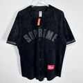 Supreme Ultrasuede Mesh Baseball Jersey - Black - SS24