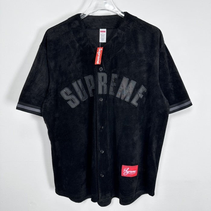 Supreme Ultrasuede Mesh Baseball Jersey - Black - SS24