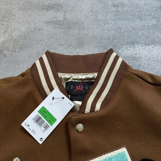 Travis Scott x Jordan Varsity Jacket - Antique Brown - FW22
