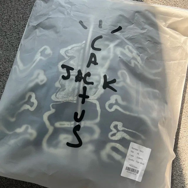 Travis Scott Cactus Jack Fragment Skeleton Graffiti Full Zip Hoodie