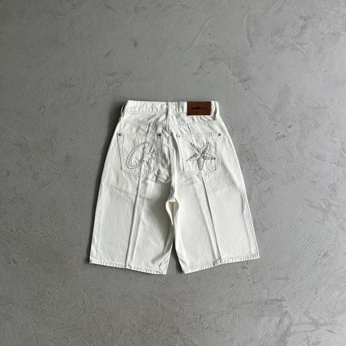 Corteiz C-Star Denim Jorts - Natural