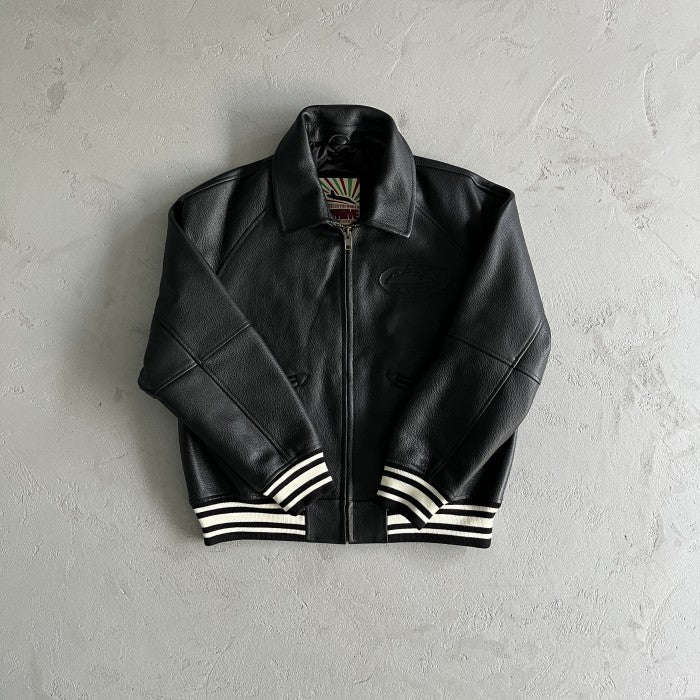 Corteiz Leather Jacket Black (100% Real Leather) - FW23
