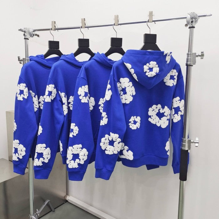 Denim Tears - The Cotton Wreath Blue Hoodie