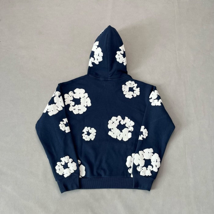 Denim Tears - The Cotton Wreath Navy Hoodie